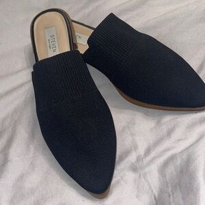 Steven Black Knit Women's Mules